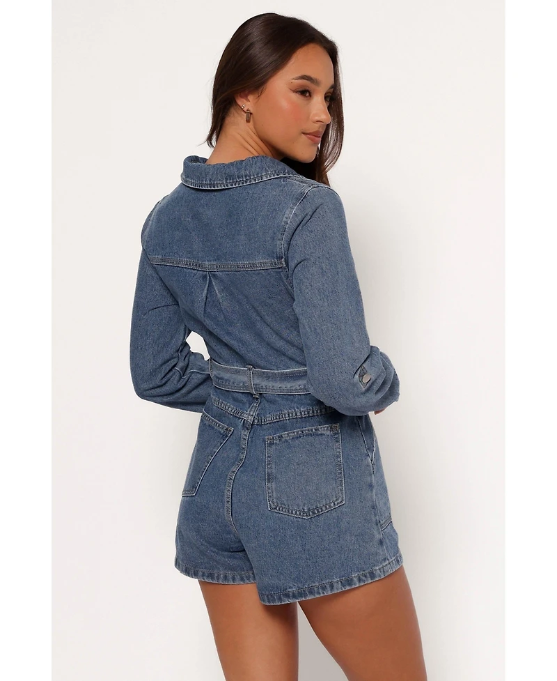 Petal and Pup Women's Brady Denim Romper