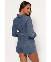 Petal and Pup Women's Brady Denim Romper