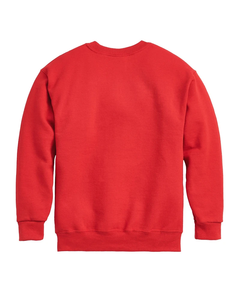 Nascar Big Boys Racing Logo Graphic Crew Fleece Sweatshirt