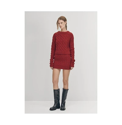 Alohas Women's Blake Red Tricot Skirt