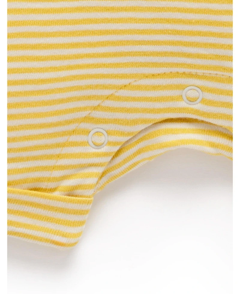 Purebaby Baby Yellow Striped Short Romper