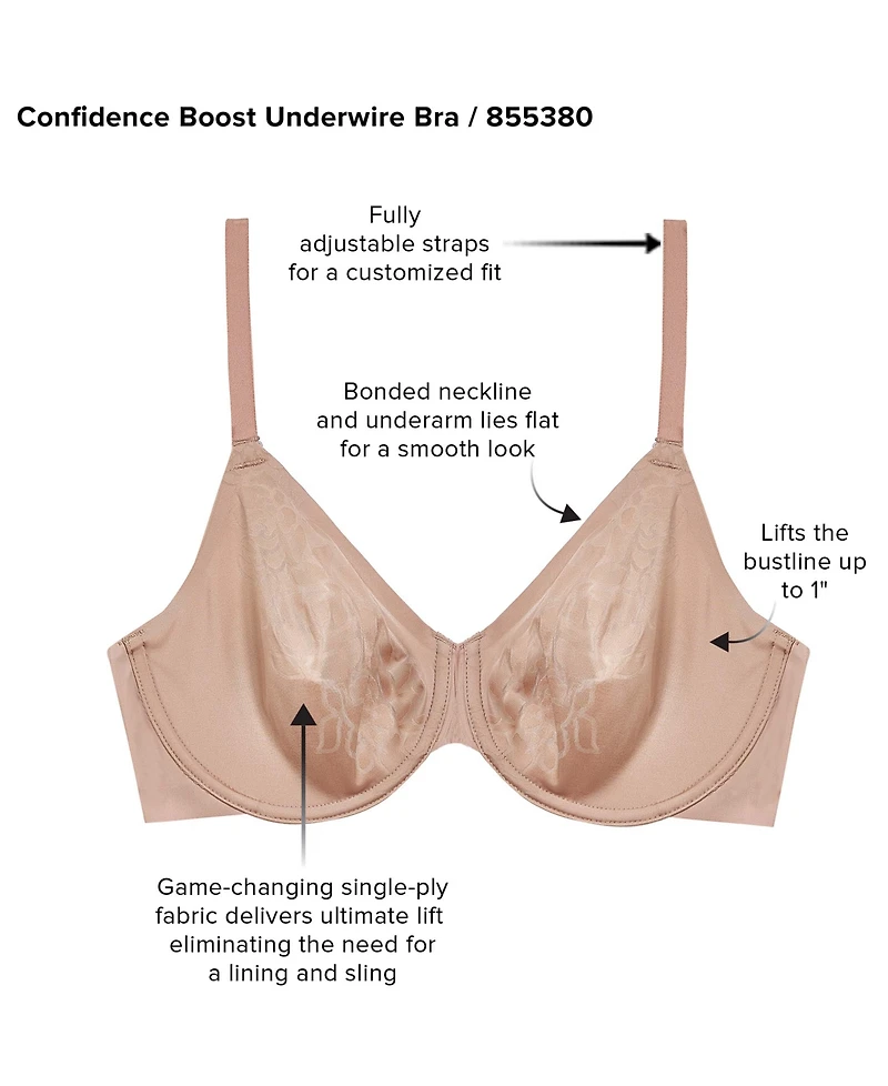 Wacoal Women's Confidence Boost Underwire Bra 855380