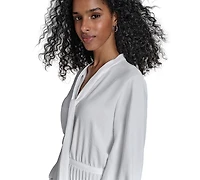 Calvin Klein Women's Tie-Neck Pleated-Skirt Dress
