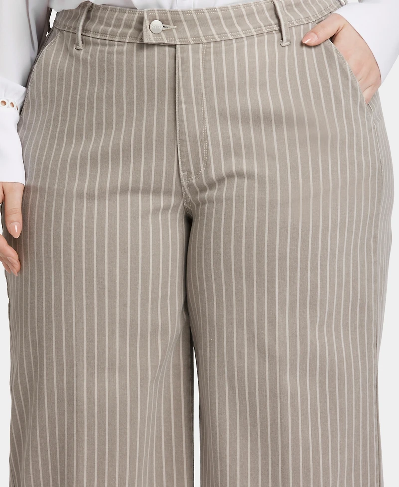 Nydj Plus Mona Wide Leg Trouser Ankle Jeans