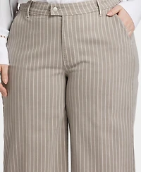 Nydj Plus Mona Wide Leg Trouser Ankle Jeans