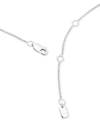 Lauren Ralph Lauren Sterling Silver Cubic Zirconia Station Collar Necklace, 16" + 3" extender