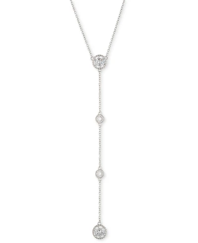 Lauren Ralph Lauren Sterling Silver Cubic Zirconia Lariat Necklace, 16" + 3" extender
