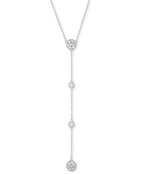 Lauren Ralph Lauren Sterling Silver Cubic Zirconia Lariat Necklace, 16" + 3" extender
