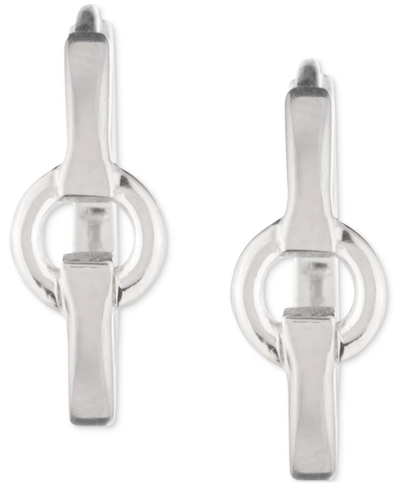 Lauren Ralph Lauren Sterling Silver Small Link Hoop Earrings, 0.55"