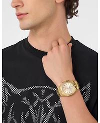 Plein Sport Men's Metronaut Three Hand Quartz Ion Plated Yellow Gold Bracelet Watch, 42mm