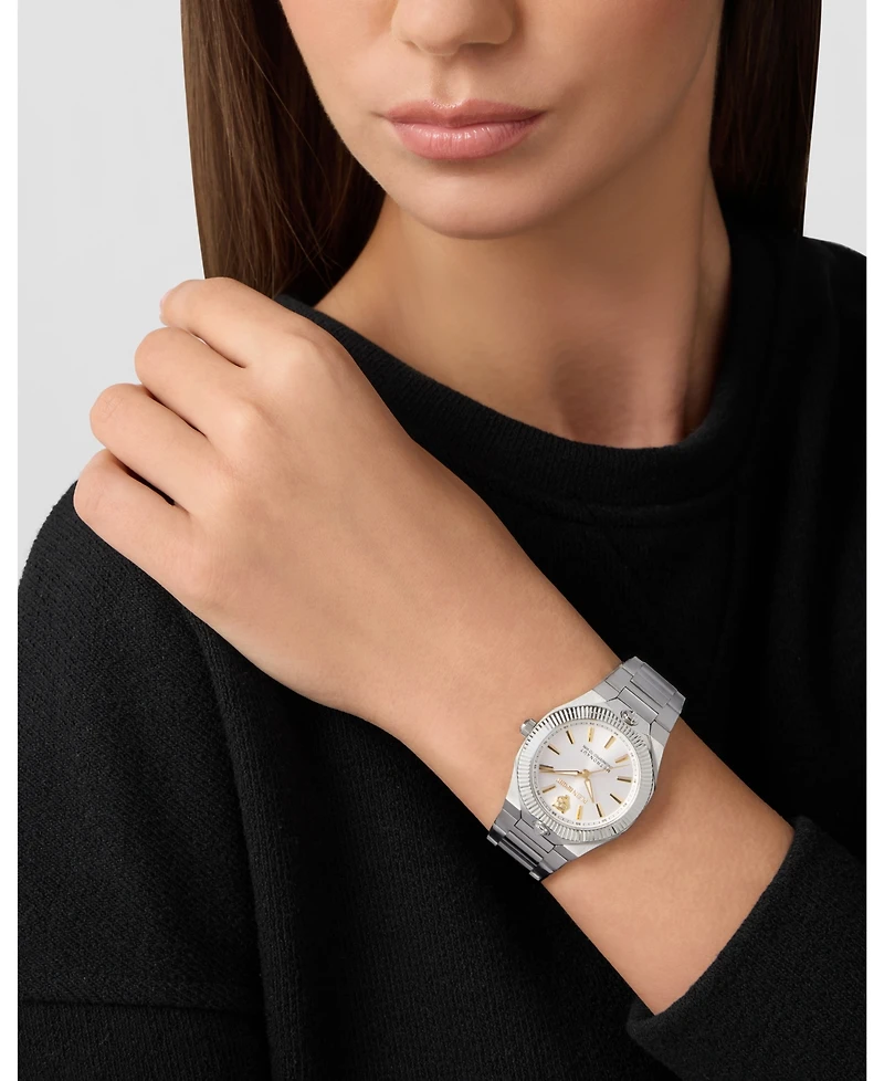 Plein Sport Women's Metronaut Three Hand Quartz Stainless Steel Bracelet Watch, 36mm