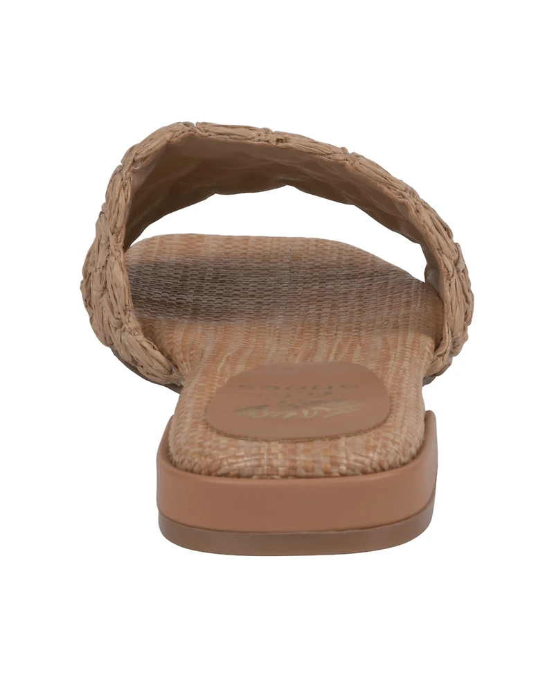 Gc Shoes Women's Kendra Woven Single Band Flat Sandals