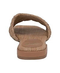 Gc Shoes Women's Kendra Woven Single Band Flat Sandals