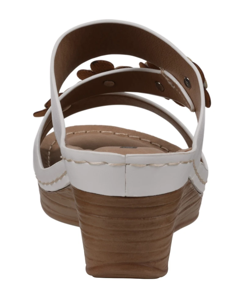 Gc Shoes Women's Halia Floral Wedge Sandals