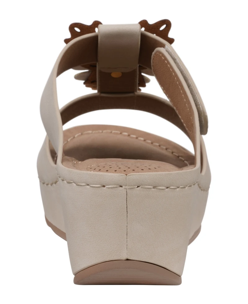 Gc Shoes Women's Talia Floral Wedge Sandals