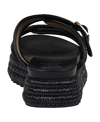 Gc Shoes Women's Lorena Woven Double Band Slide Platform Sandals