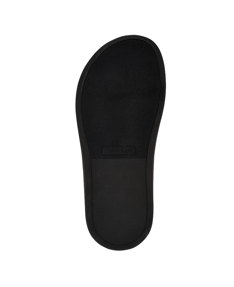 Calvin Klein Women's Pacen Woven Crisscross Flat Sandals