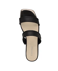 Calvin Klein Women's Felisa Double Band Slip-On Flat Sandals