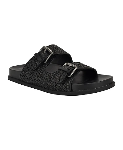 Calvin Klein Women's Vibe Double Band Slip-On Flat Sandals