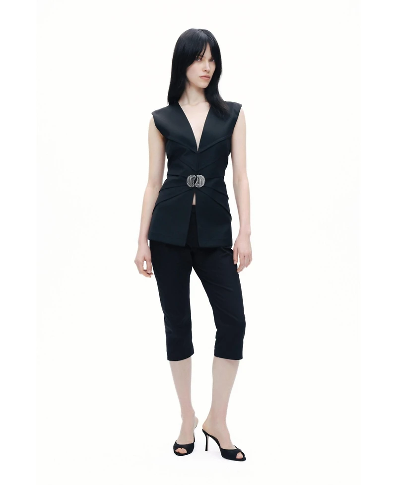 Nocturne Women's Metal Accessory Detailed Vest