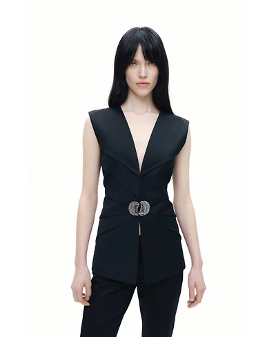Nocturne Women's Metal Accessory Detailed Vest