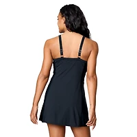 Free Country Women's Swim Dress with Built-in Biker Short