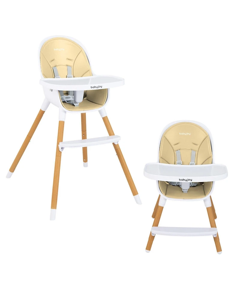 Gouun Kids 4-in-1 Convertible High Chair Feeding with Adjustable Tray