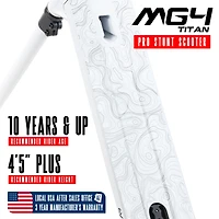 Pro Stunt Scooter for Kids and Teens Ages 8 - 12 – Lightweight Durable Trick Scooter – Madd Gear MG4 - White