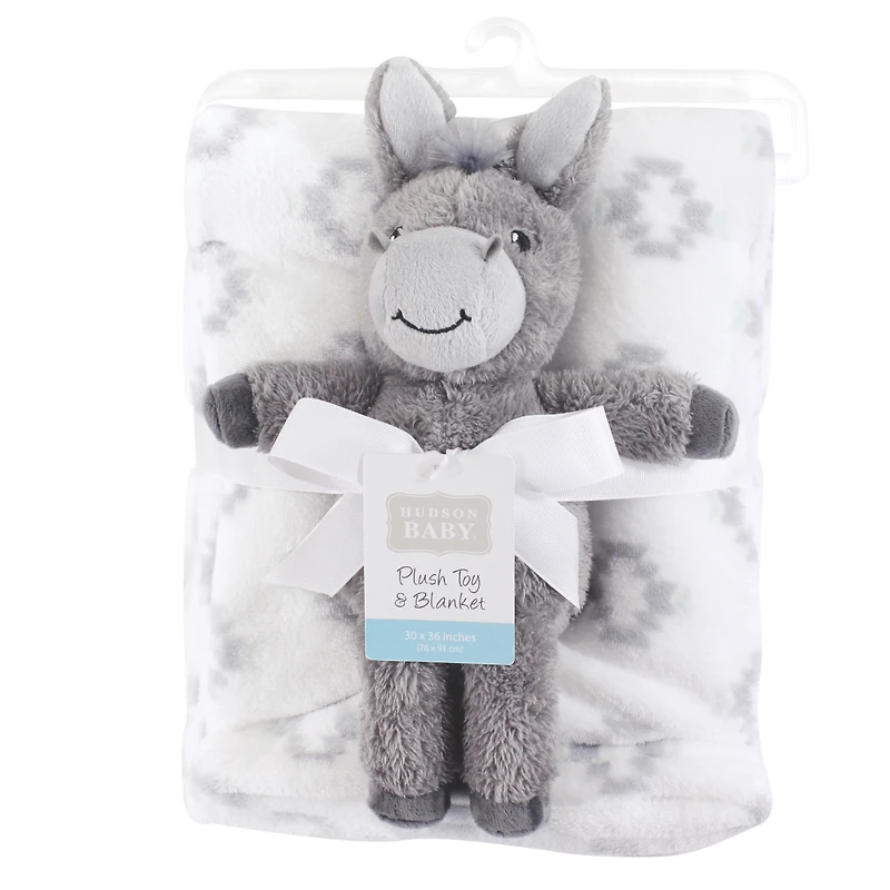 Hudson Baby Unisex Plush Comfort Set Blanket & Toy