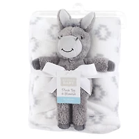 Hudson Baby Unisex Plush Comfort Set Blanket & Toy