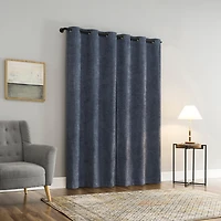 Isidora Velvet Magnetic Closure 100% Blackout Grommet Curtain Panel