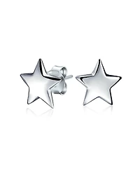 Bling Jewelry Patriotic Celestial Rock Star Initial Stud Earrings in Sterling Silver