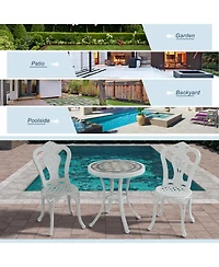 Patio Bistro Set of 3 Outdoor Bistro Set Outdoor Dining Table with 2 Chairs Patio Table and Chair Patio Furniture