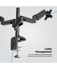 ProMounts Landscape to Portrait Double Monitor Arms for 13" to 32" Screens Holds up to 17.6 lbs