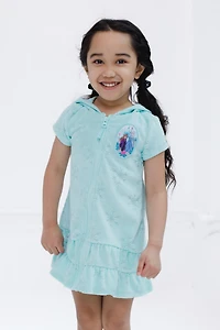 Frozen Toddler Girls Disney Loop Terry Cloth Hooded Zip Up Swim Cover