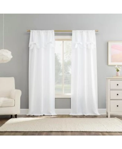 Emma Generation Bow Valance Semi-Sheer Rod Pocket Curtain Panel