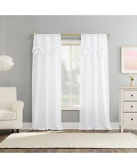 Emma Generation Bow Valance Semi-Sheer Rod Pocket Curtain Panel