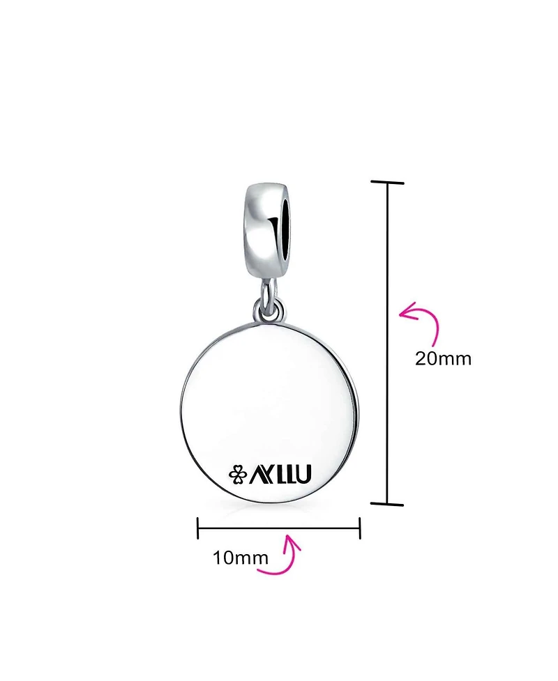 Bling Jewelry Sterling Silver Lgbtq Rainbow Yin Yang Dangle Charm Bead Disc Tag