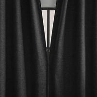 Treviso Linen Blend Magnetic Closure 100% Blackout Back Tab Curtain Panel