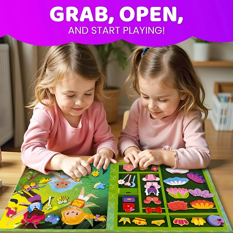 Quokka Magnetic Dress-Up Dolls for Girls Boys with 35 Magnetic Pieces for Kids 3-5