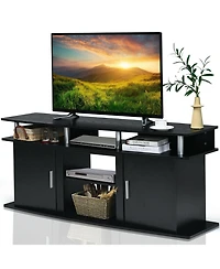 63 Inch Tv Entertainment Console Center with 2 Cabinets