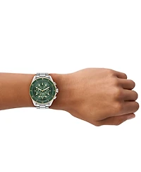 Michael Kors Men's Maritime Chronograph Silver-Tone Stainless Steel Watch, 45mm