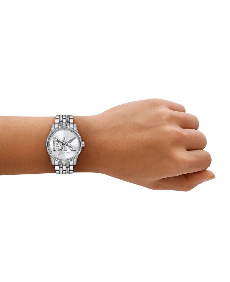 Michael Kors Women's Bryant Chronograph Silver-Tone Stainless Steel Watch, 35mm