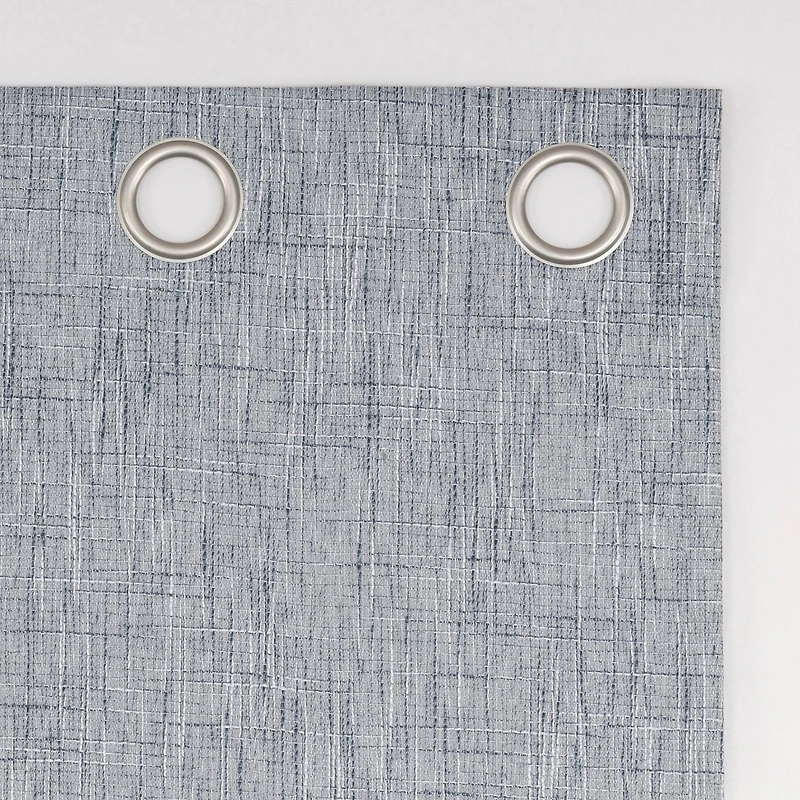 Aldwin Slub Texture Magnetic Closure 100% Blackout Grommet Curtain Panel