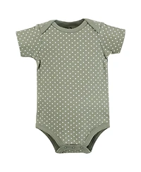 Hudson Baby Baby Girls Hudson Comfy Everyday Cotton Bodysuits 3-Pack