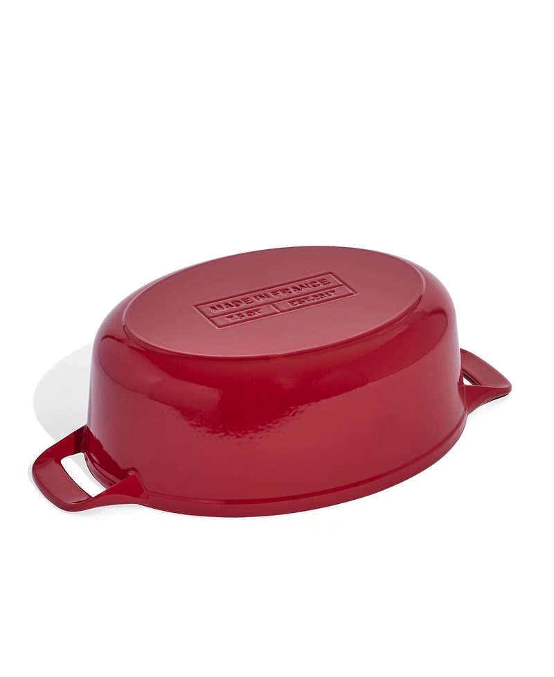Made Enameled Cast Iron 7.5-Quarts Oval Dutch Oven with Lid