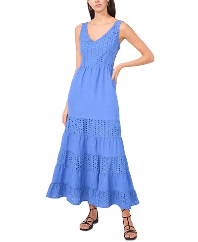 Vince Camuto Women's Tiered Eyelet Maxi Dress