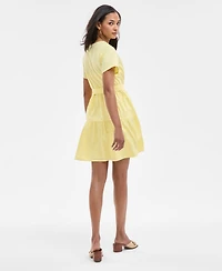 Hugo Women's Cotton Short-Sleeve Fit & Flare Dress