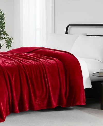 Lauren Ralph Micromink Plush Blanket, Twin