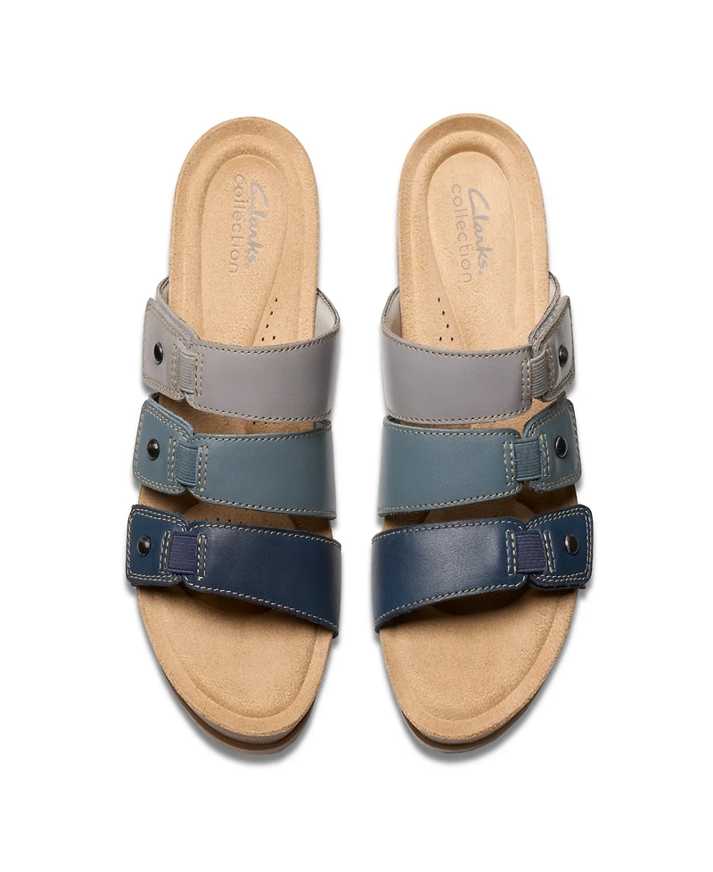 Clarks Collection Women's Calenne Lily Wedge Sandals